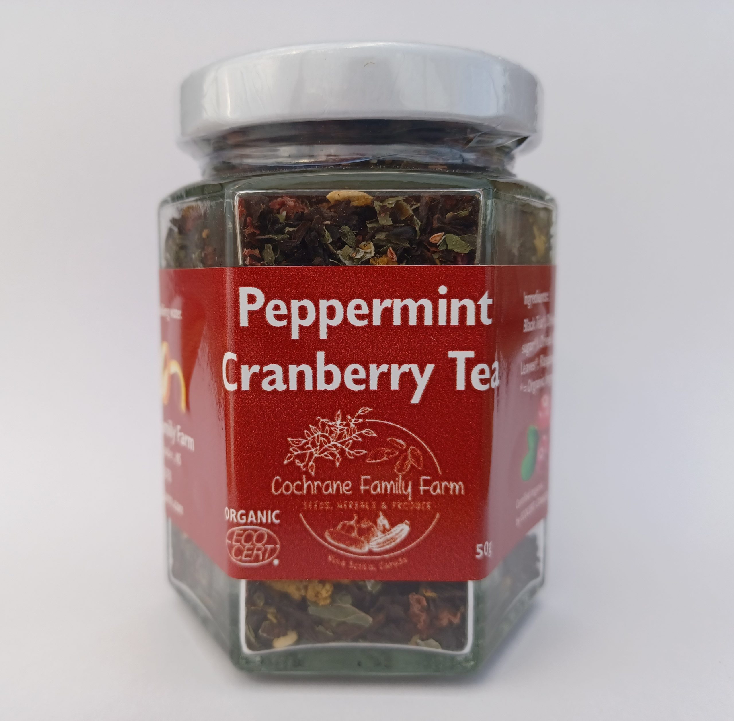 Tea, Peppermint Cranberry Certified organic